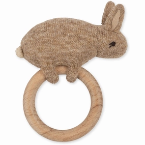 Konges Sljd Beige Activity Knit Ring Bunny
