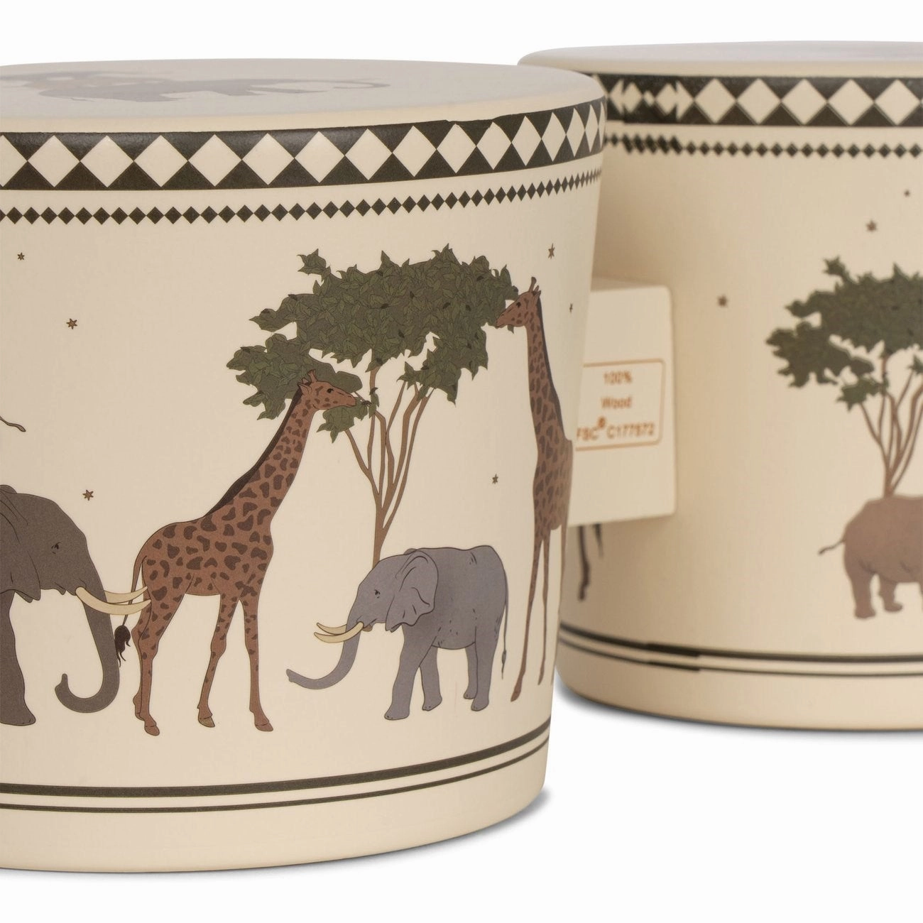 Konges Sljd Bongo Drums Wood Safari