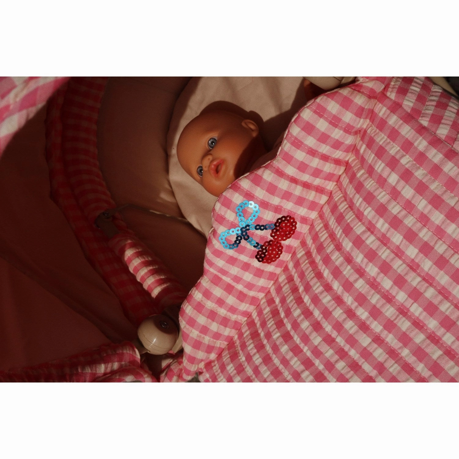Konges Sljd Bubblegum Check Cheeky Doll Pram