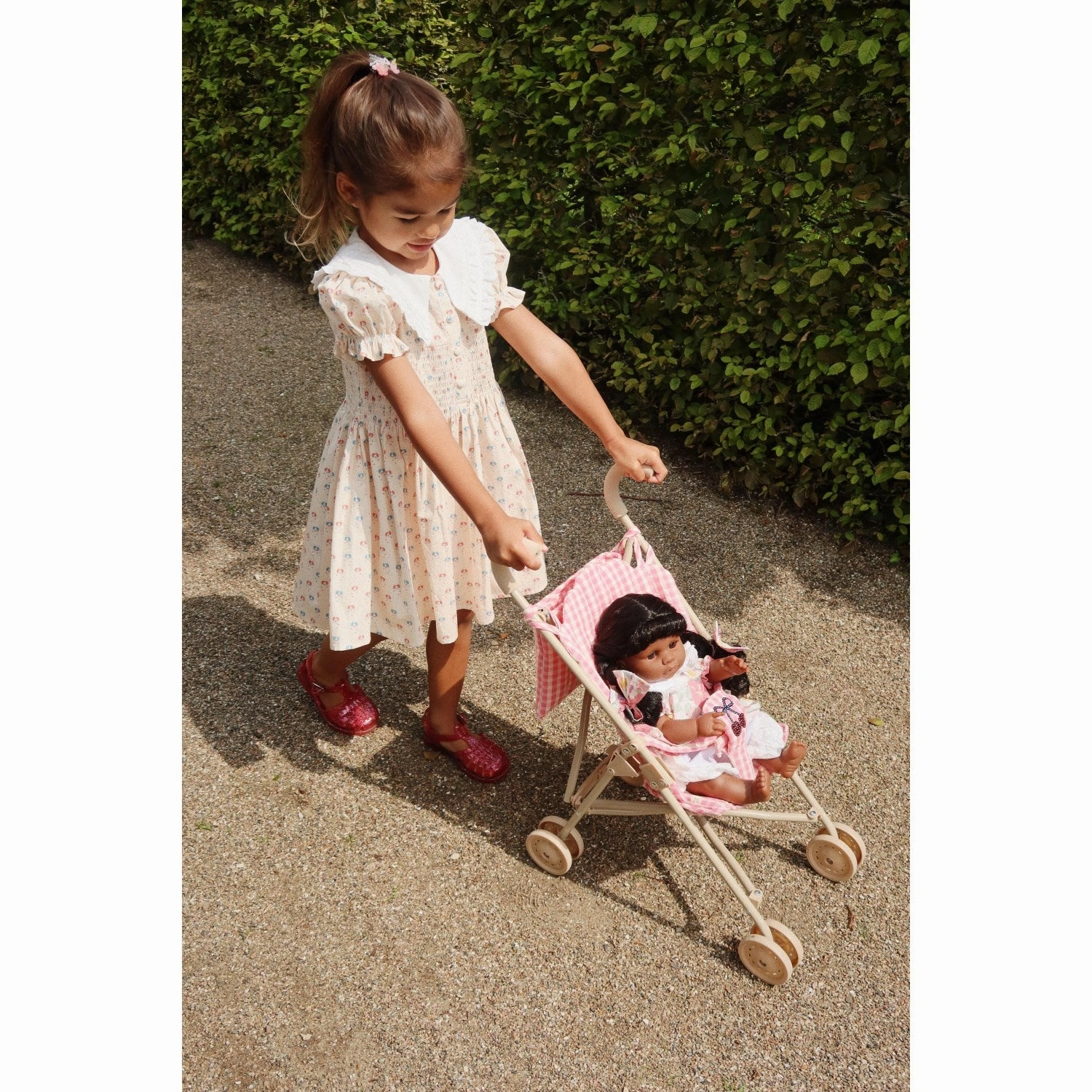 Konges Sljd Bubblegum Check Cheeky Doll Stroller