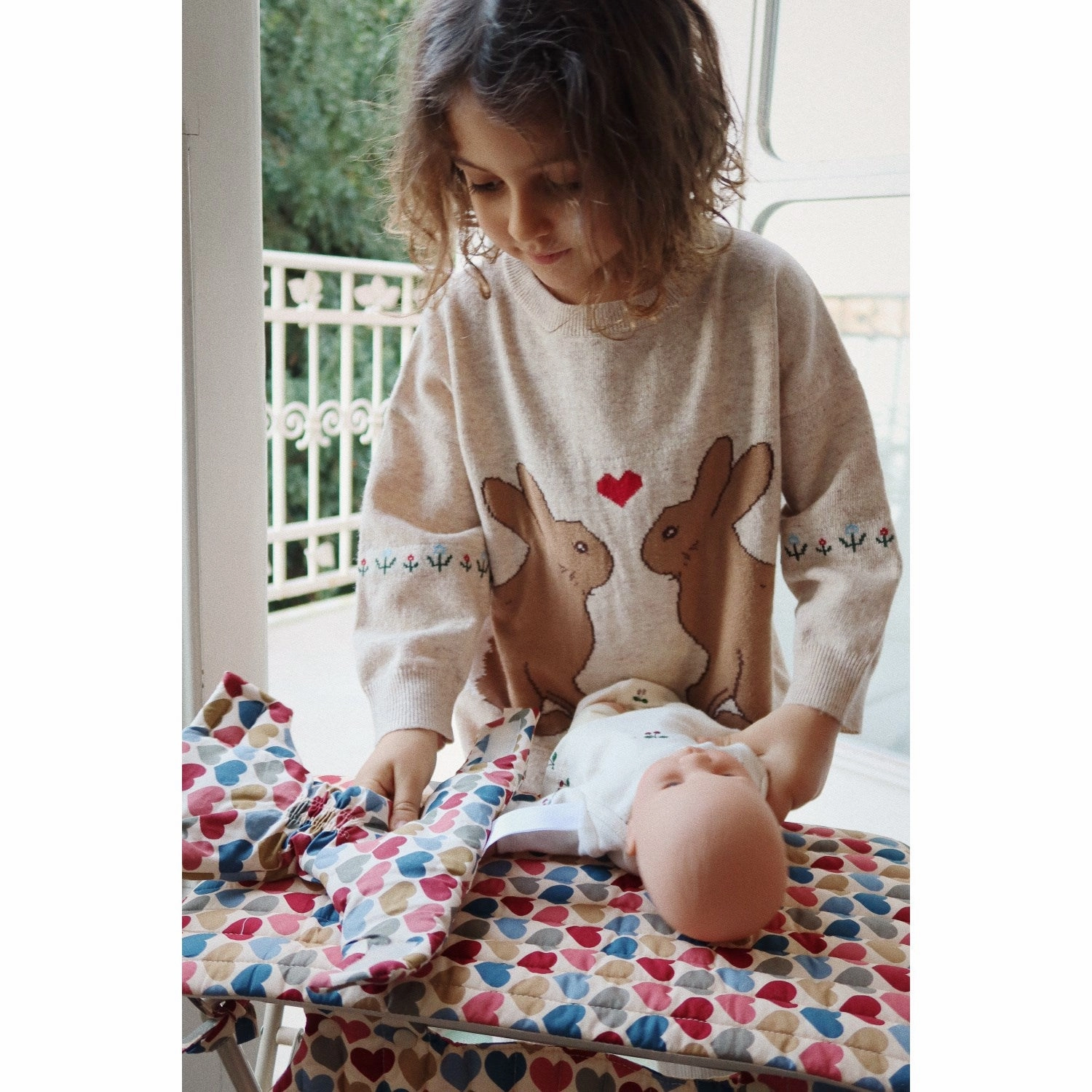 Konges Sljd Coeur Bisous Doll Changing Table