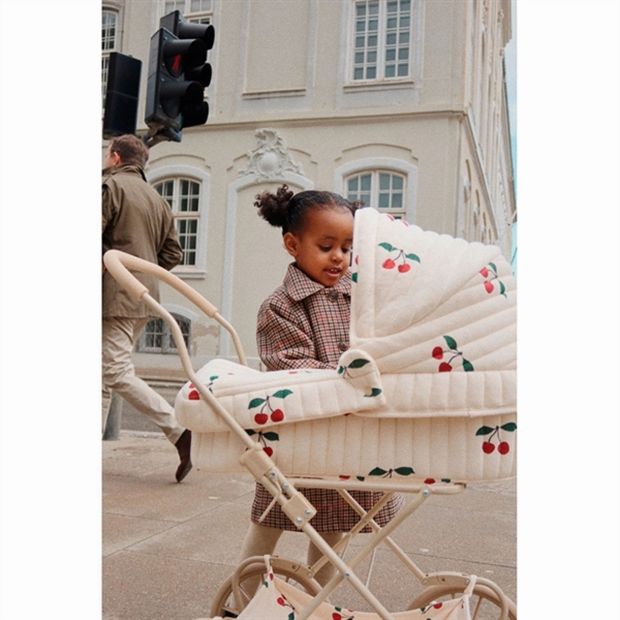 Konges Sljd Doll Pram Glitter Ma Grande Cerise Glitter