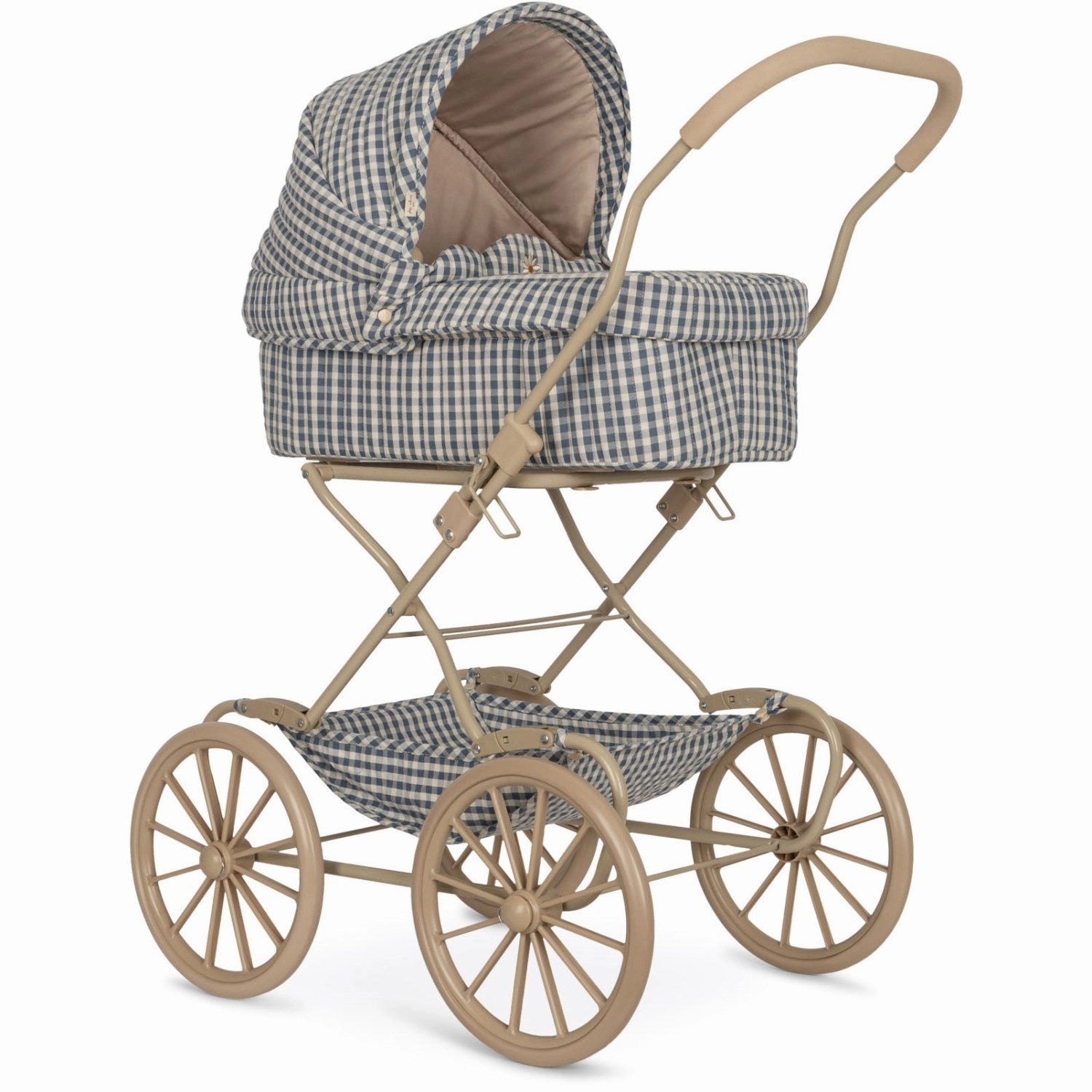 Konges Sljd Doll Stroller Captains Blue Check