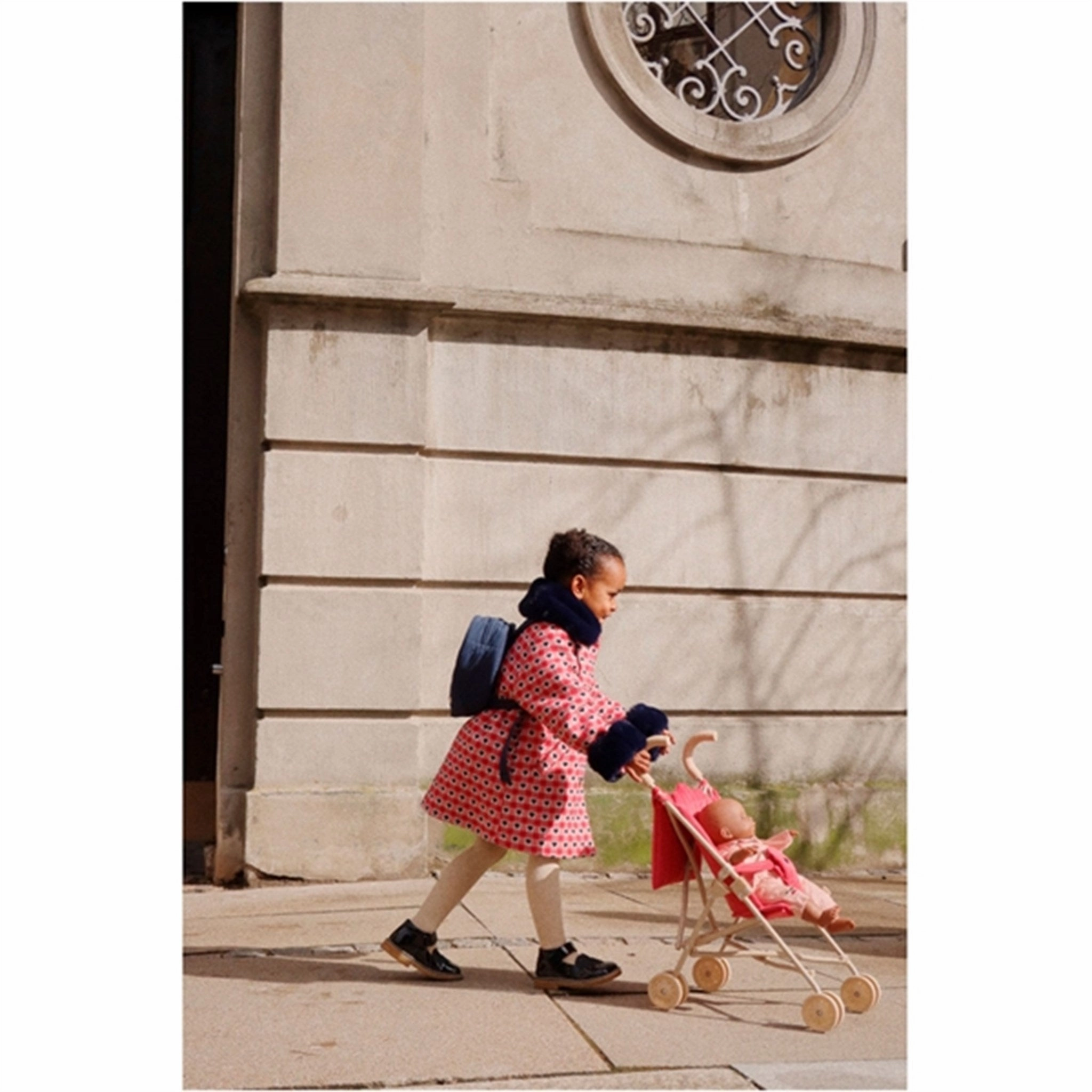Konges Sljd Doll Stroller Corduroy Red