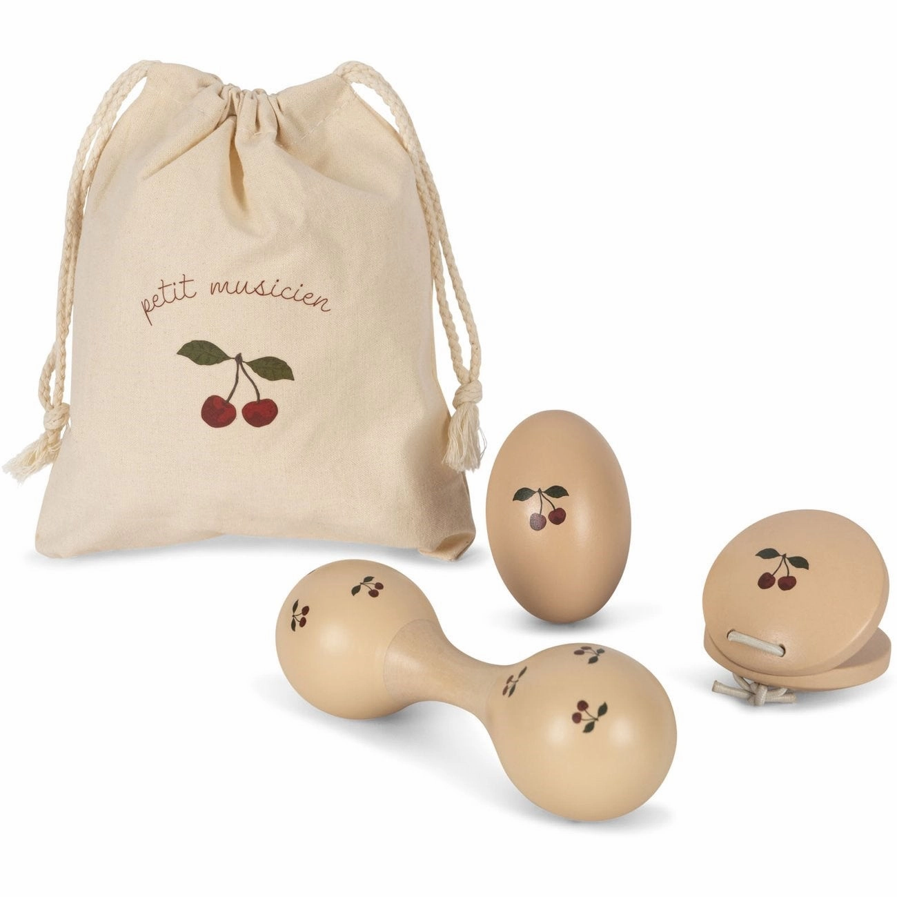 Konges Sljd Music Instruments Set in Wood Cherry