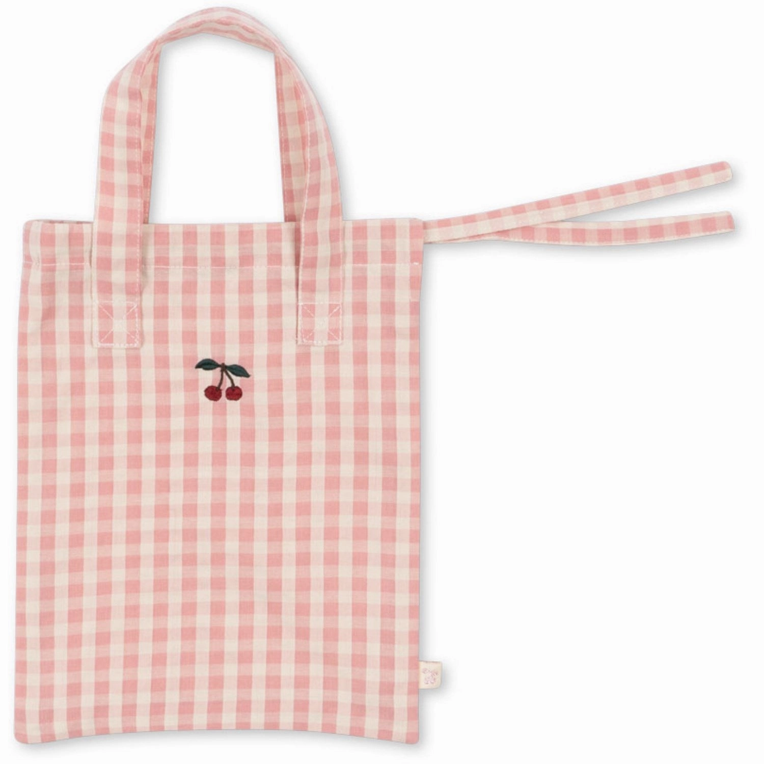 Konges Sljd Powder Pink Check Doll Bedding