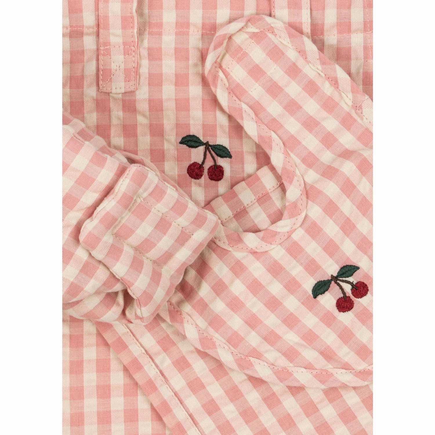 Konges Sljd Powder Pink Check Doll Nursery Set