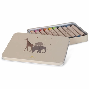 Konges Sljd Safari Crayons Bees Wax 10 Pcs