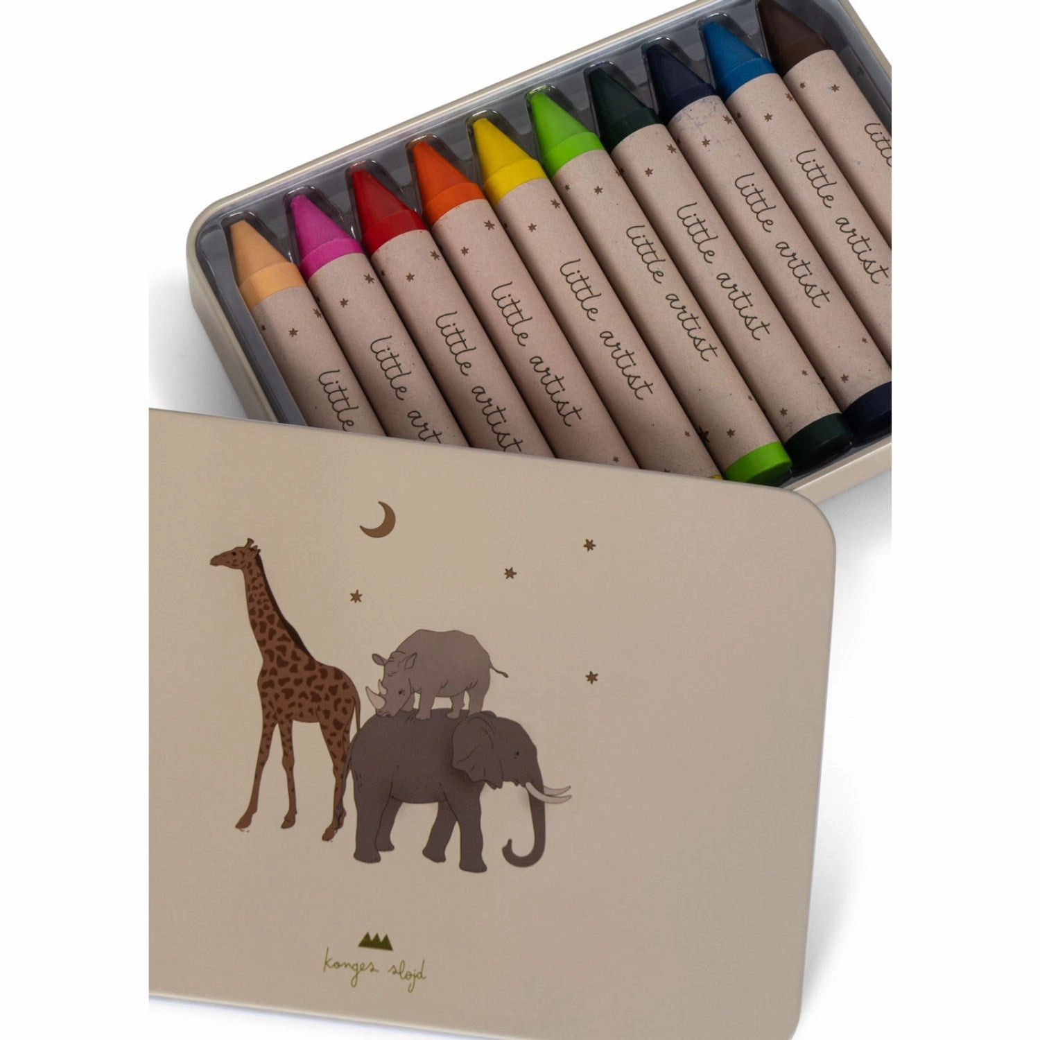 Konges Sljd Safari Crayons Bees Wax 10 Pcs