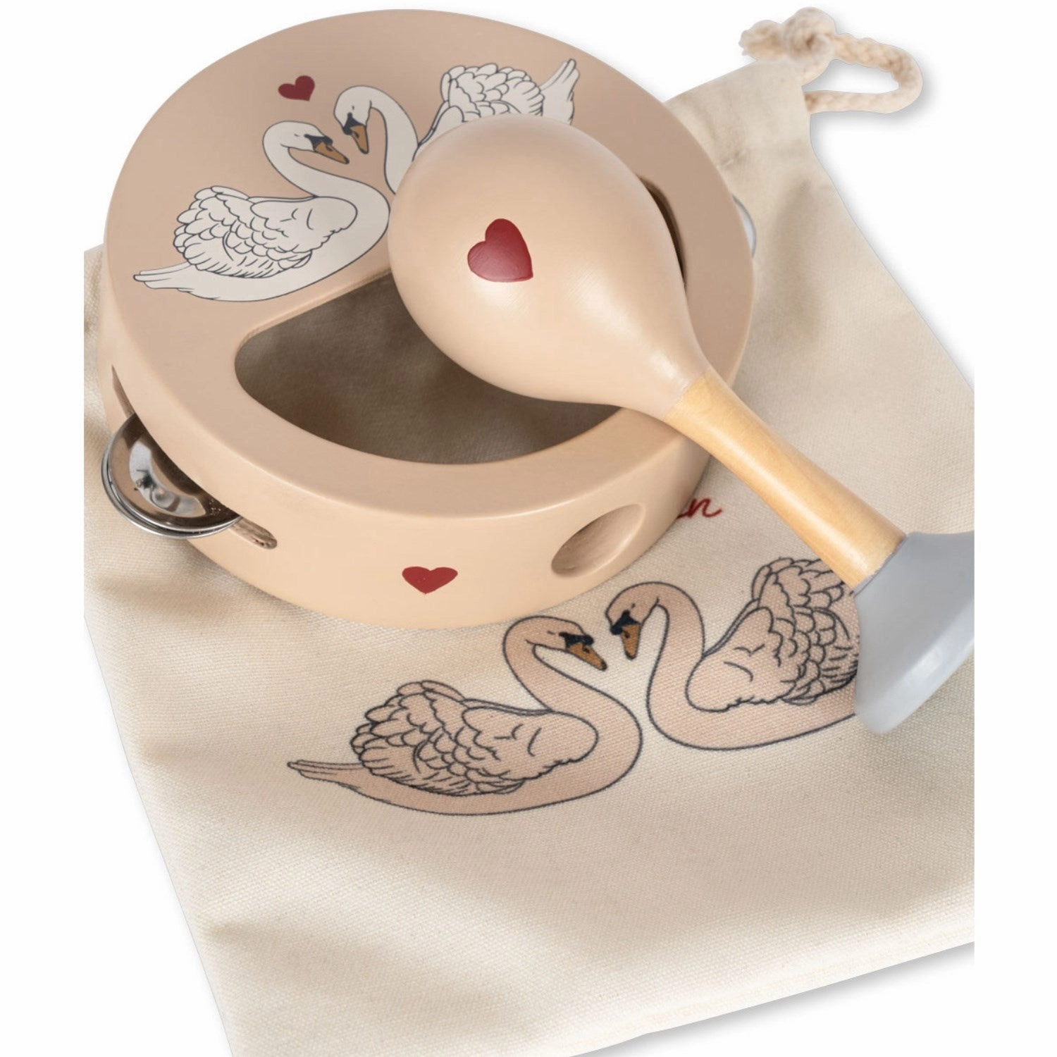 Konges Sljd Swan Wooden Music Set Swan Fsc