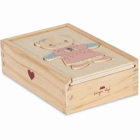 Konges Sljd Teddy Bear Puzzle Dusty Pink