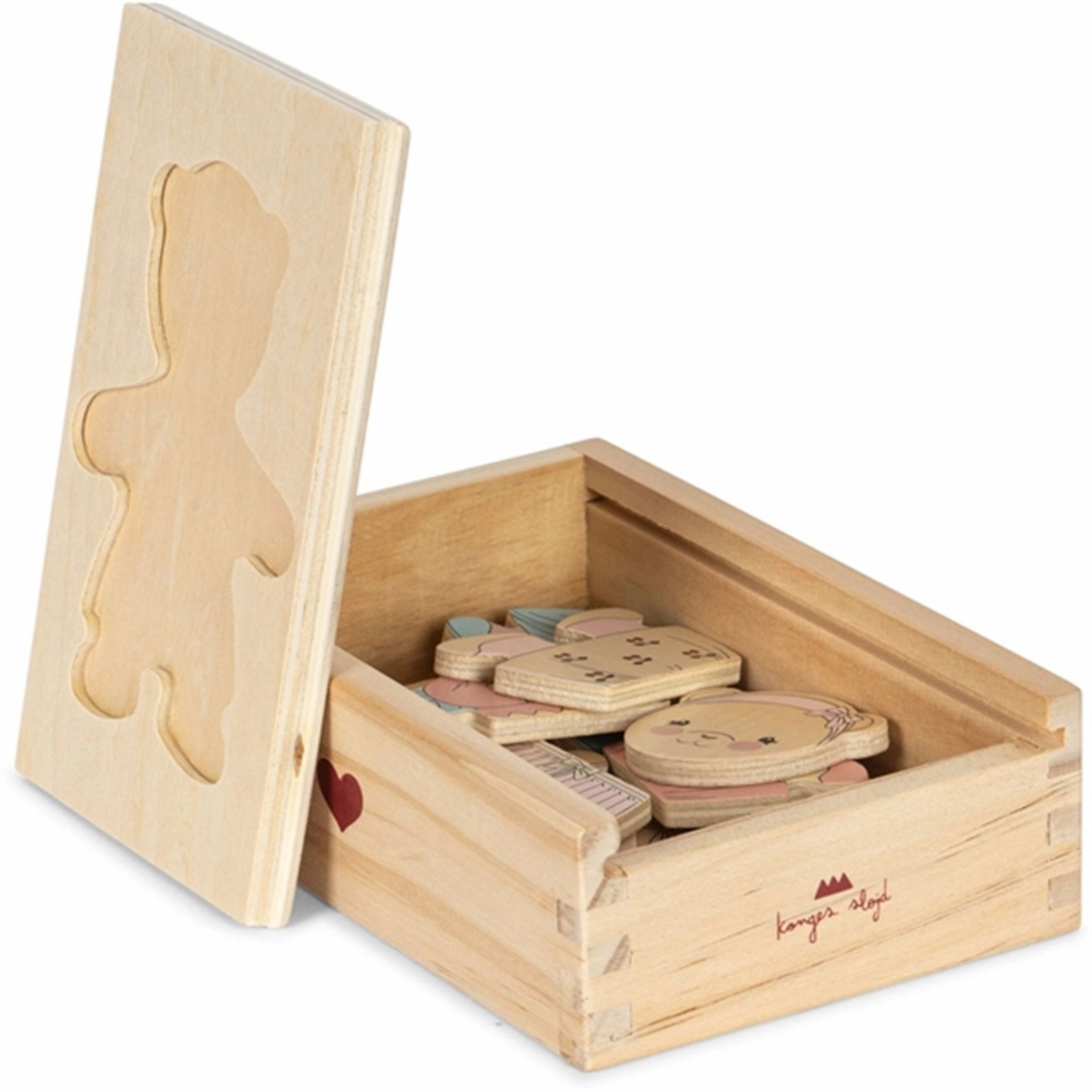 Konges Sljd Teddy Bear Puzzle Dusty Pink