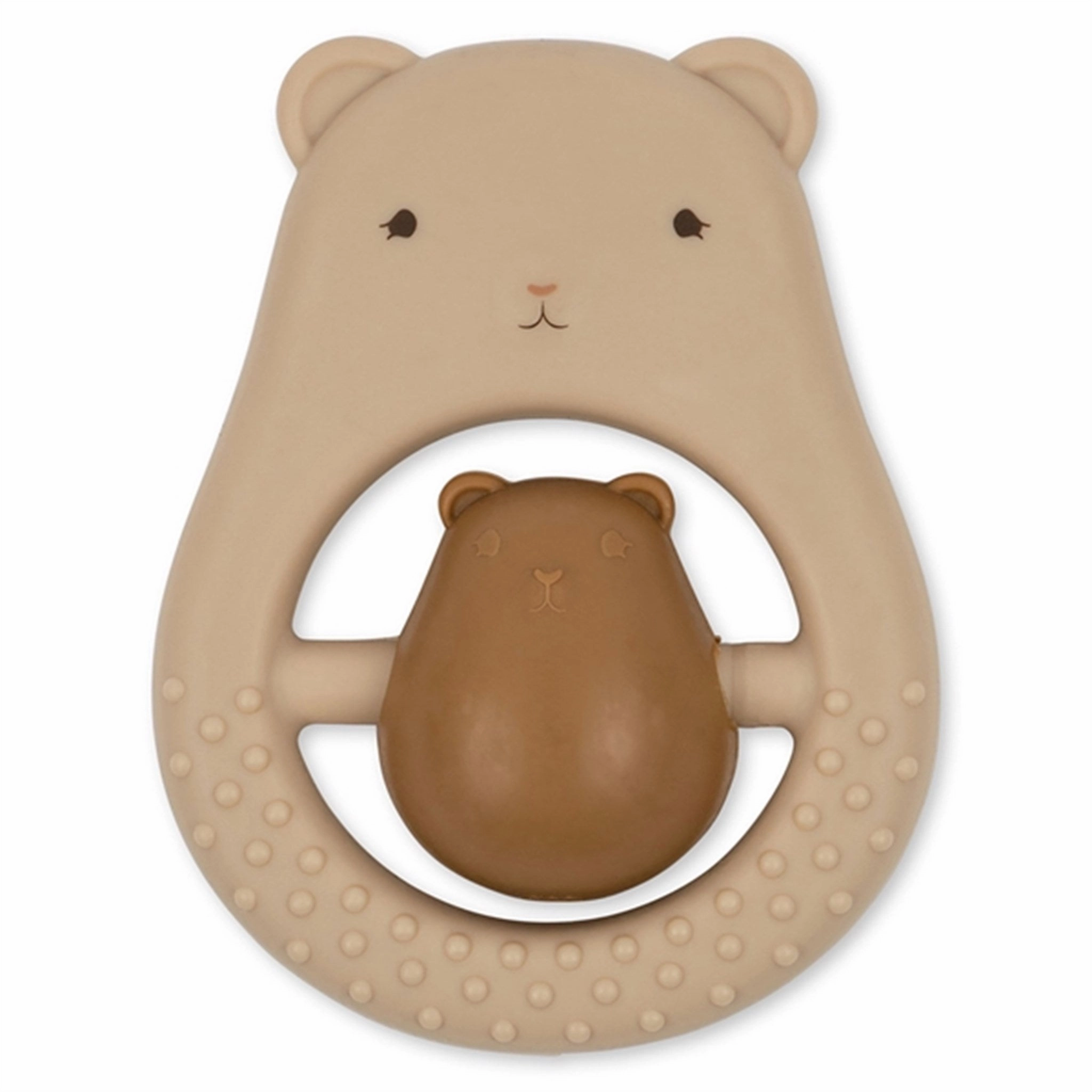 Konges Sljd Teeth Soother Silicone Teddy Creme