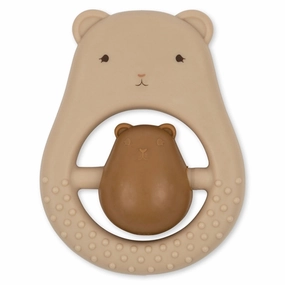 Konges Sljd Teeth Soother Silicone Teddy Creme