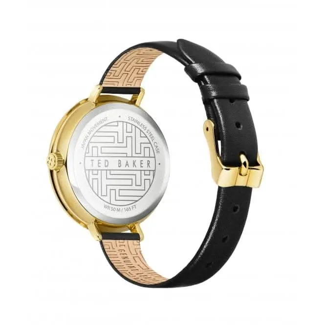 Montre en cuir noir Ladies Ammy Floral BKPAMF101