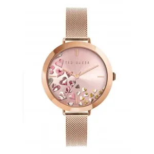 Montre pour dames Ammy Hearts en or rose et bracelet maillé BKPAMF107