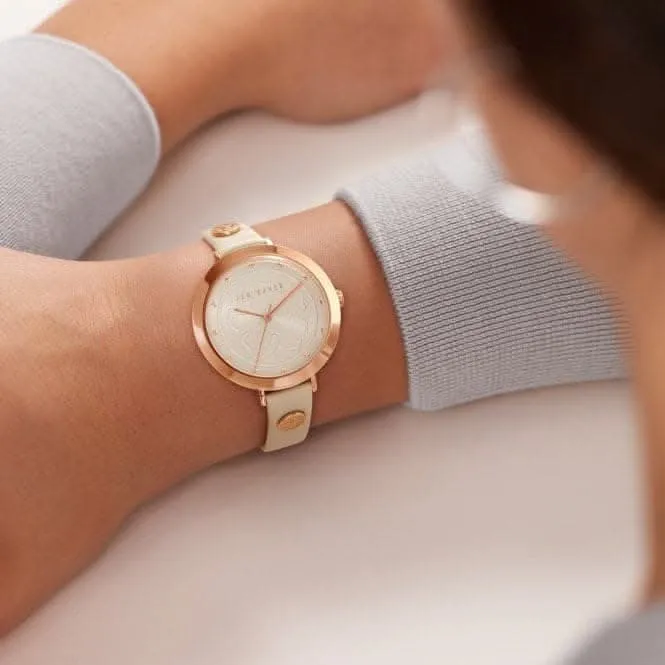 Montre en cuir champagne pour dames Ammy BKPAMS214