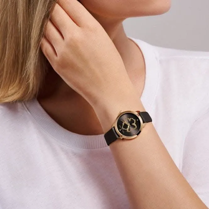 Montre en cuir noir pour femmes BKPFLS302