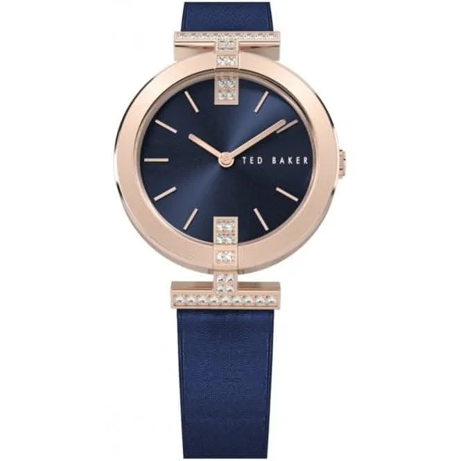 Montre en cuir bleu pour femmes BKPDAF304