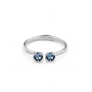 Bracelet Bangle en Cristal Facetté Bleu Argent avec Aura Charismatique pour Femmes PUL2357AZUMTL0 Unode50 Bijoux et Accessoires