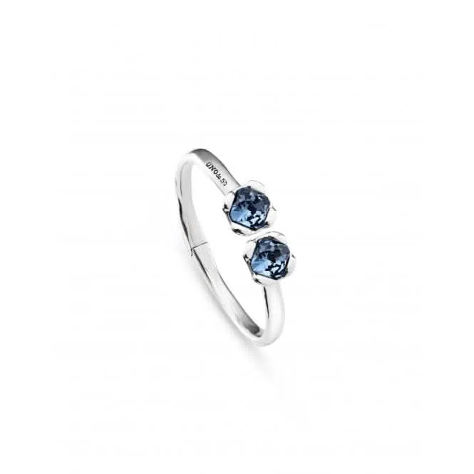 Bracelet Bangle en Cristal Facetté Bleu Argent avec Aura Charismatique pour Femmes PUL2357AZUMTL0 Unode50 Bijoux et Accessoires