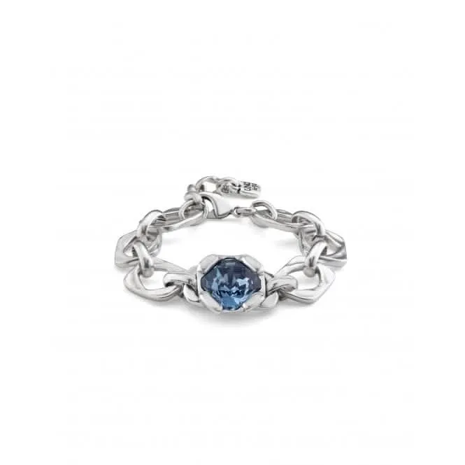 Bracelet Medium Merveilleux pour Femmes en Cristal Facetté Bleu Argenté Charismatique PUL2371AZUMTL0M Unode50 Bijoux et Accessoires