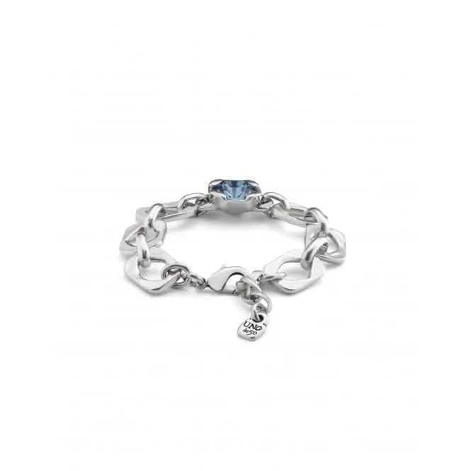 Bracelet Medium Merveilleux pour Femmes en Cristal Facetté Bleu Argenté Charismatique PUL2371AZUMTL0M Unode50 Bijoux et Accessoires