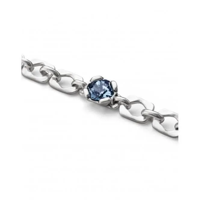 Bracelet Medium Merveilleux pour Femmes en Cristal Facetté Bleu Argenté Charismatique PUL2371AZUMTL0M Unode50 Bijoux et Accessoires