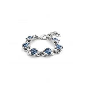 Bracelet Medium Non Stop pour Femme Charismatique en Cristal Facetté Argenté PUL2372AZUMTL0M Unode50 Bijoux et Accessoires