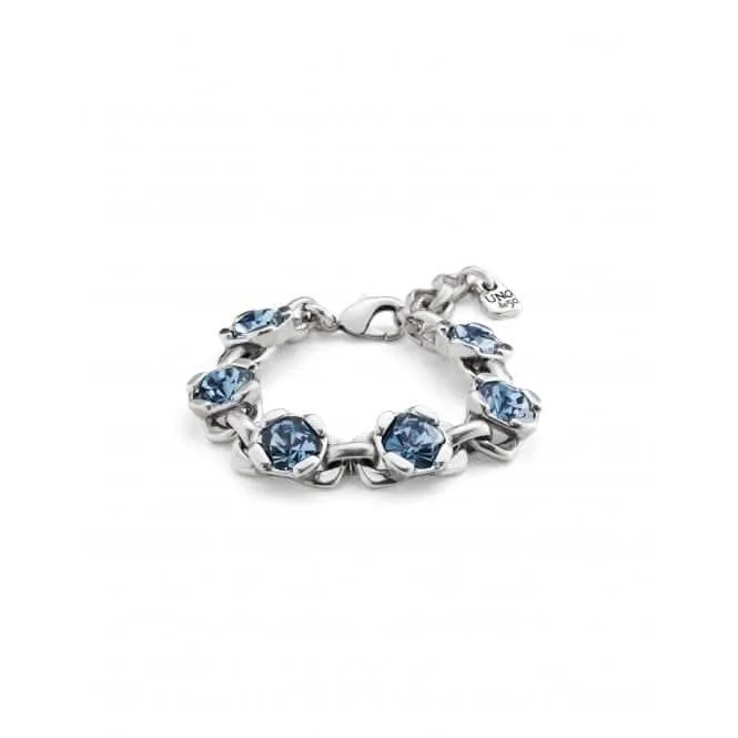 Bracelet Medium Non Stop pour Femme Charismatique en Cristal Facetté Argenté PUL2372AZUMTL0M Unode50 Bijoux et Accessoires