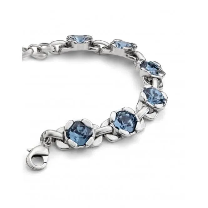 Bracelet Medium Non Stop pour Femme Charismatique en Cristal Facetté Argenté PUL2372AZUMTL0M Unode50 Bijoux et Accessoires