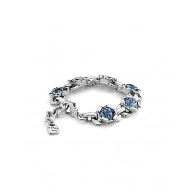 Bracelet Medium Non Stop pour Femme Charismatique en Cristal Facetté Argenté PUL2372AZUMTL0M Unode50 Bijoux et Accessoires