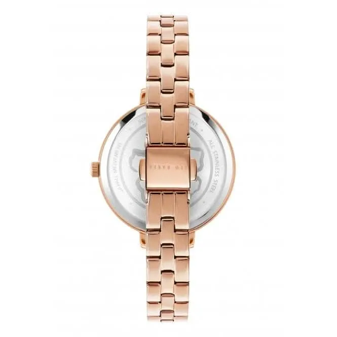 Montre Daisen en acier inoxydable pour femmes, finition or rose BKPDSS304
