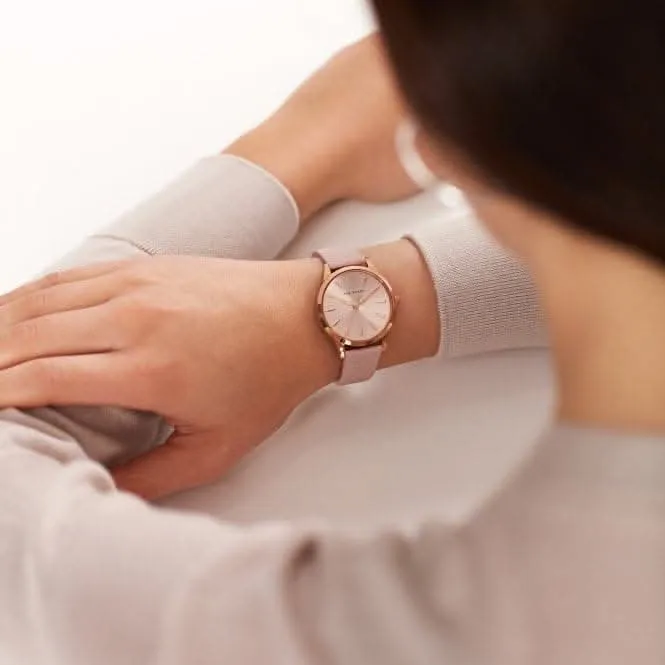 Montre pour dames Fitzrovia Charm en cuir rose BKPFZF122