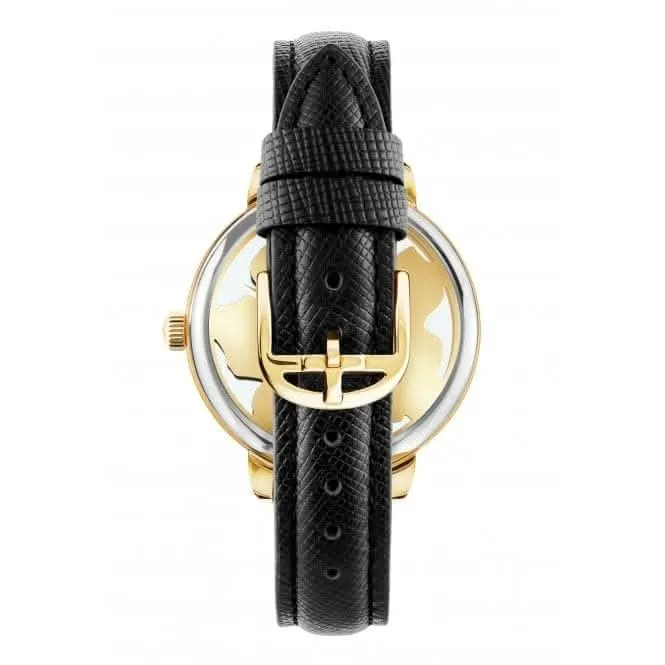 Montre en cuir noir Lilabel pour femmes BKPLIF204