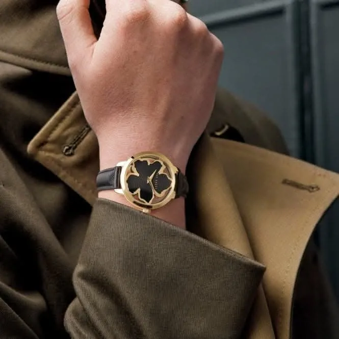Montre en cuir noir Lilabel pour femmes BKPLIF204