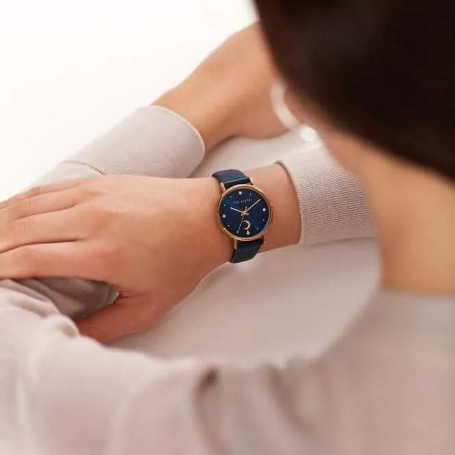 Montre en cuir bleu Phylipa Moon pour dames BKPPHF131
