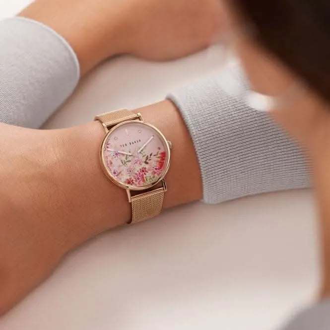 Montre pour femmes Phylipa en acier inoxydable finition or rose BKPPHS237