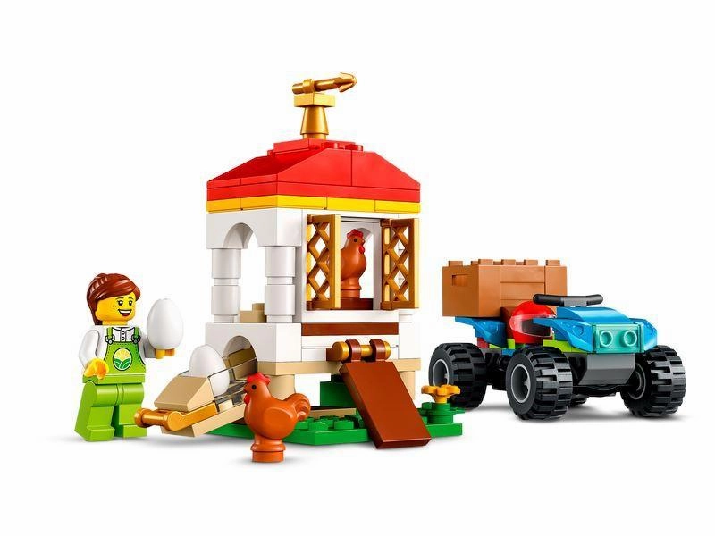 LEGO CITY 60344 Chicken Henhouse Farm Toy Set with Quadbike