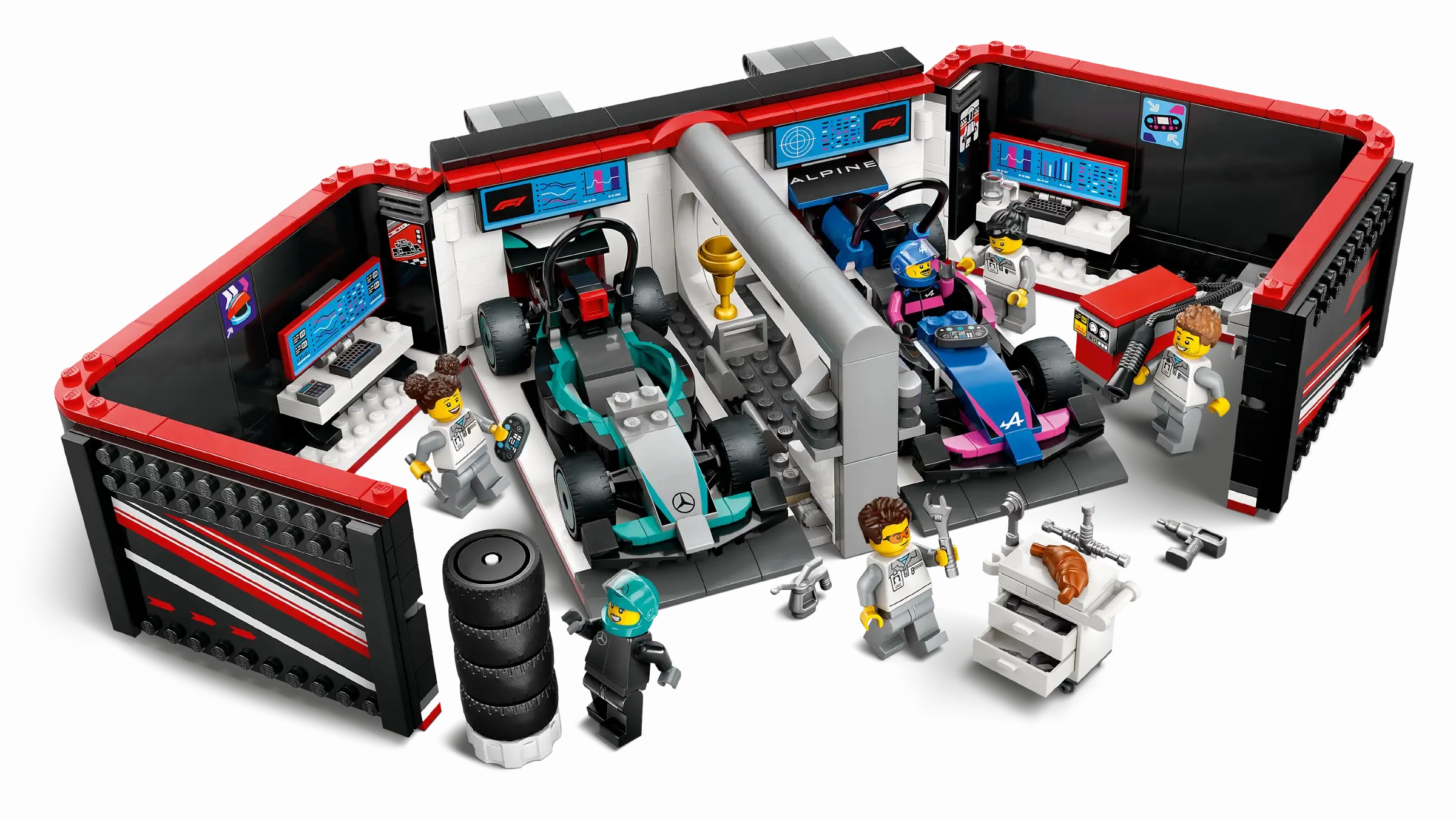 LEGO CITY 60444 F1 Garage & Mercedes-AMG & Alpine Cars