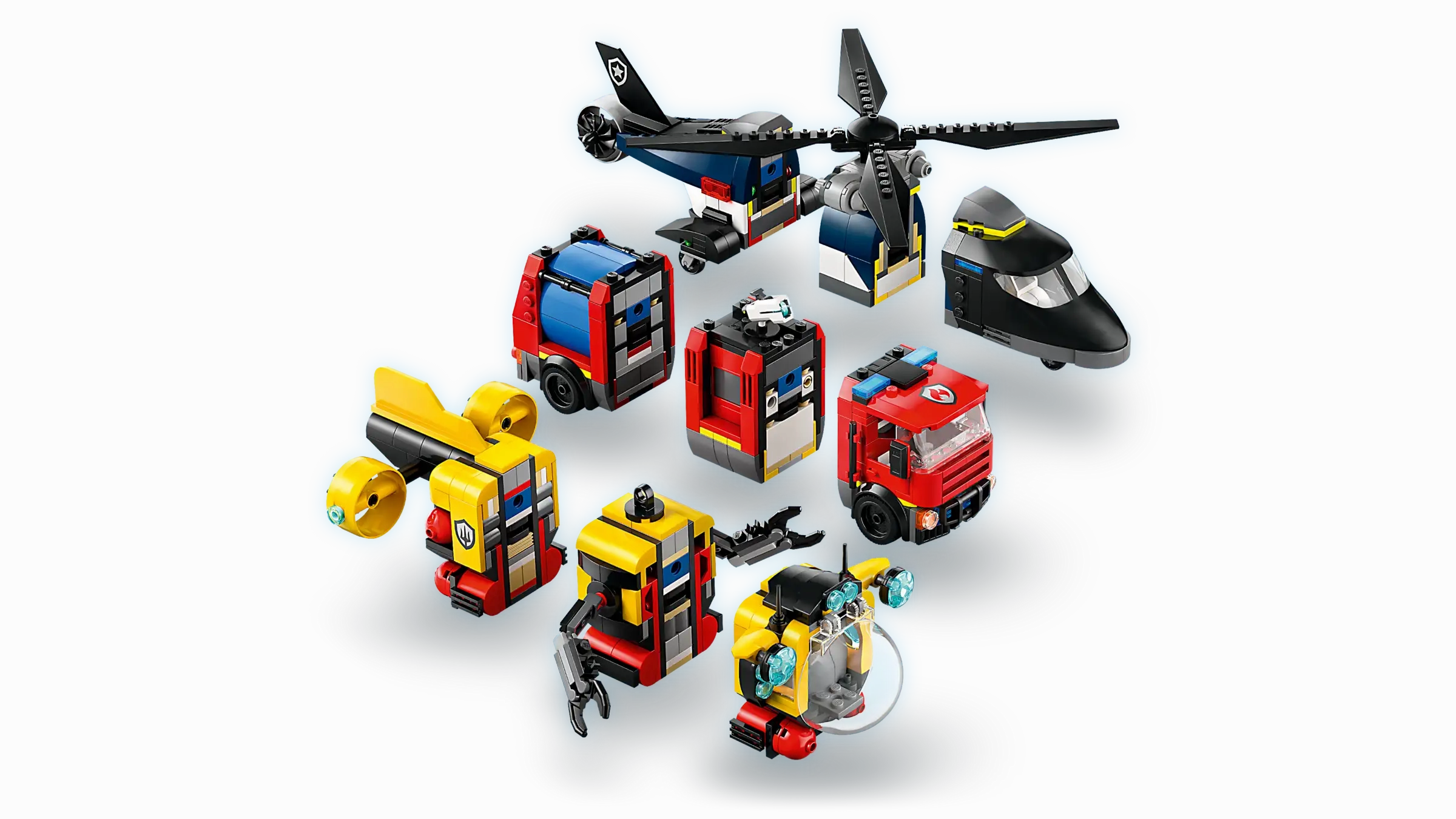 LEGO CITY 60462 Helicopter, Fire Truck & Submarine Remix