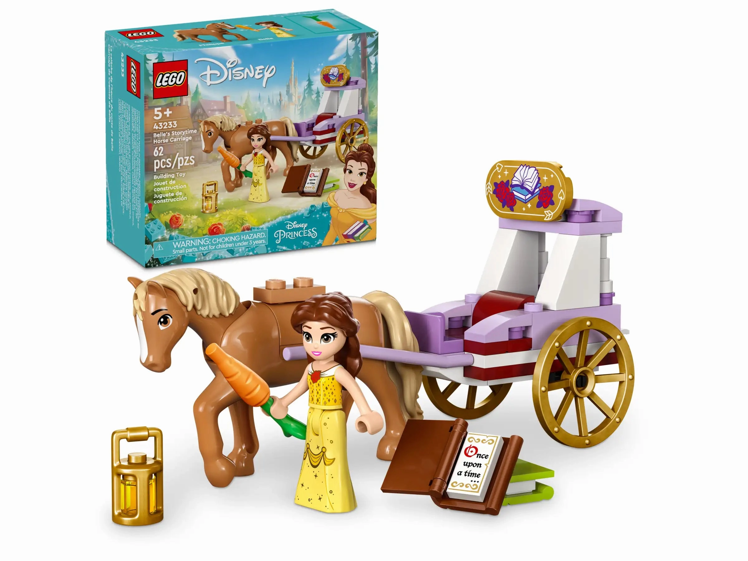 LEGO DISNEY 43233 Belle's Storytime Horse Carriage