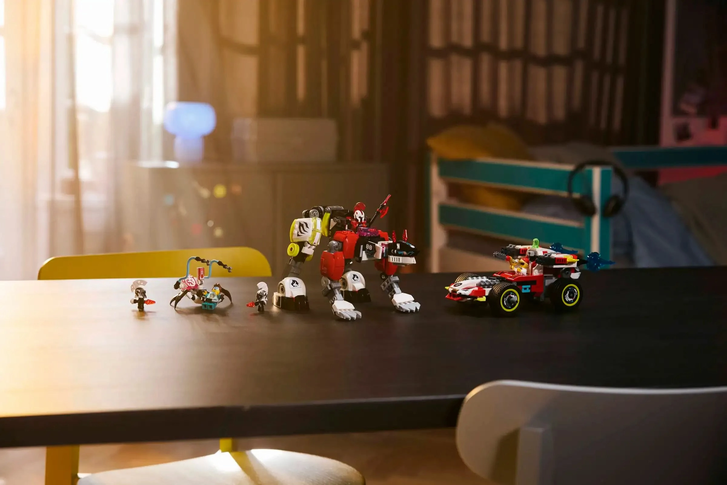 LEGO DRAMZzz 71497 Cooper's Tiger Mech & Zero's Hot Rod Car