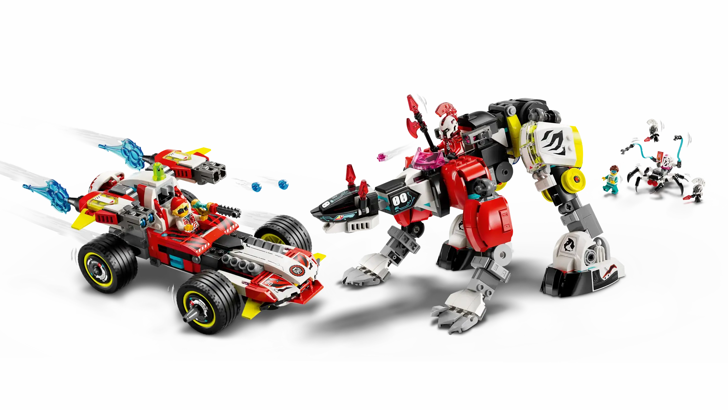 LEGO DRAMZzz 71497 Cooper's Tiger Mech & Zero's Hot Rod Car