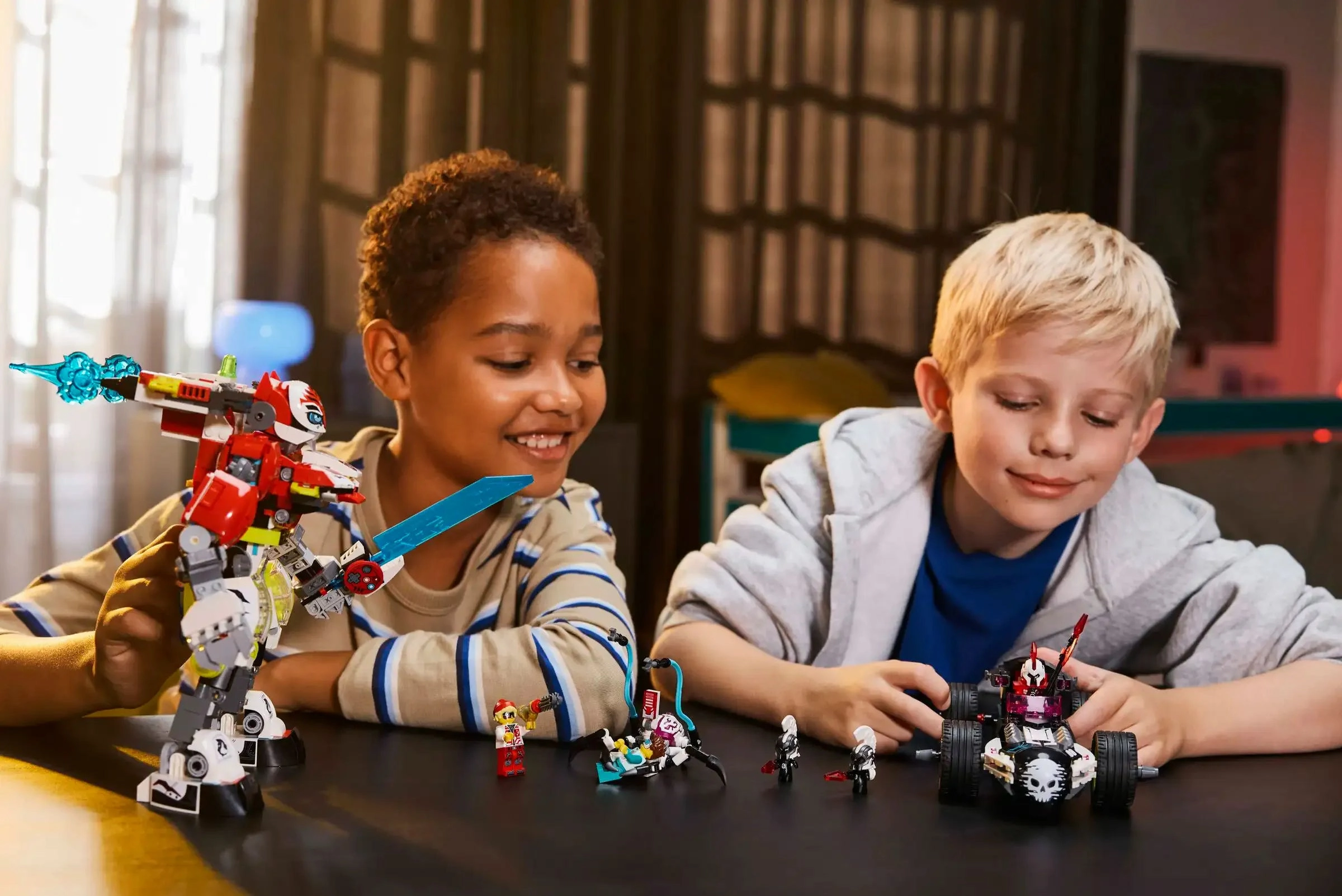 LEGO DRAMZzz 71497 Cooper's Tiger Mech & Zero's Hot Rod Car