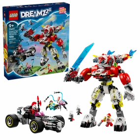LEGO DRAMZzz 71497 Cooper's Tiger Mech & Zero's Hot Rod Car