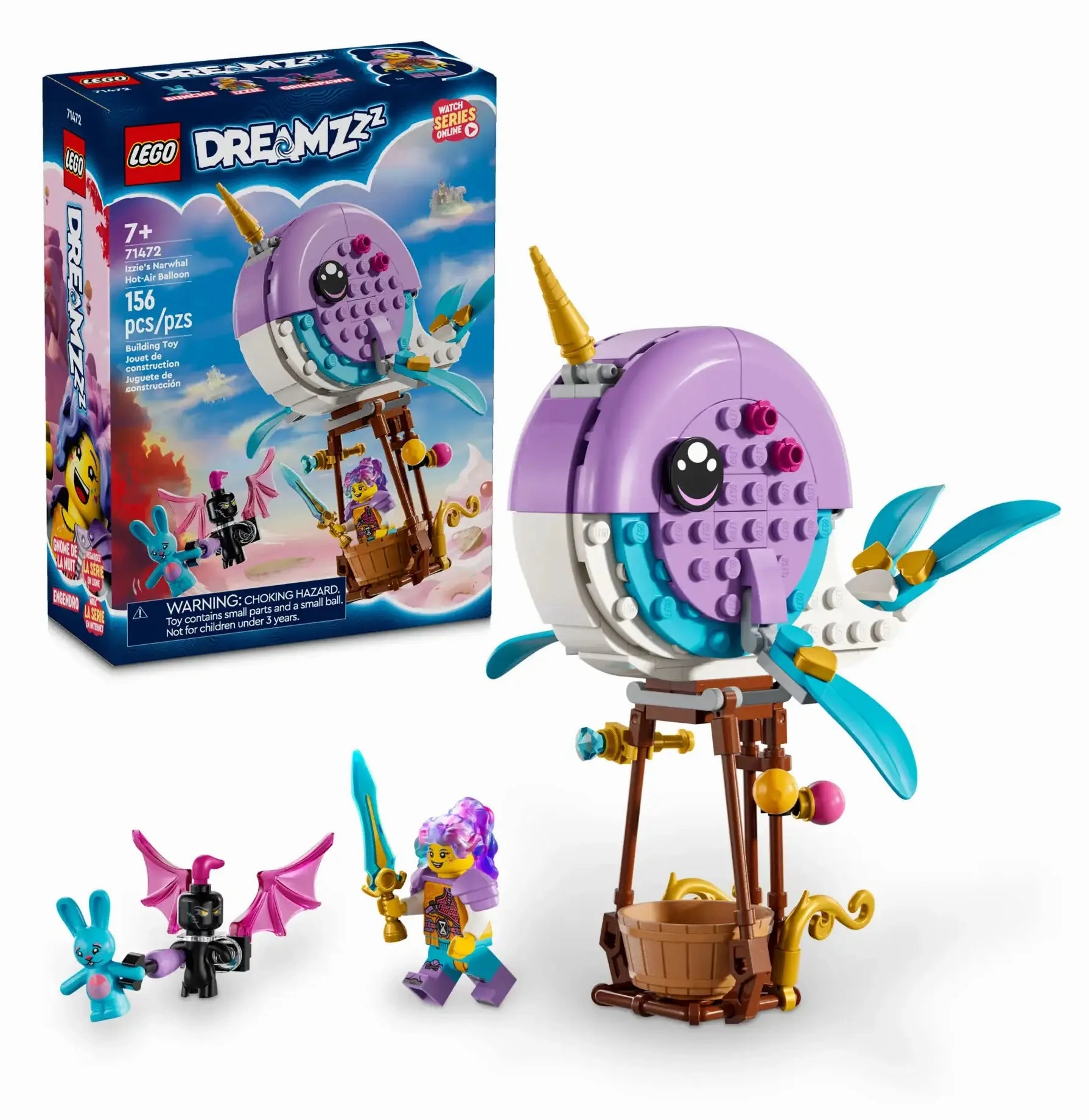LEGO DREAMZZZ 71472 Izzie's Narwhal Hot-Air Balloon
