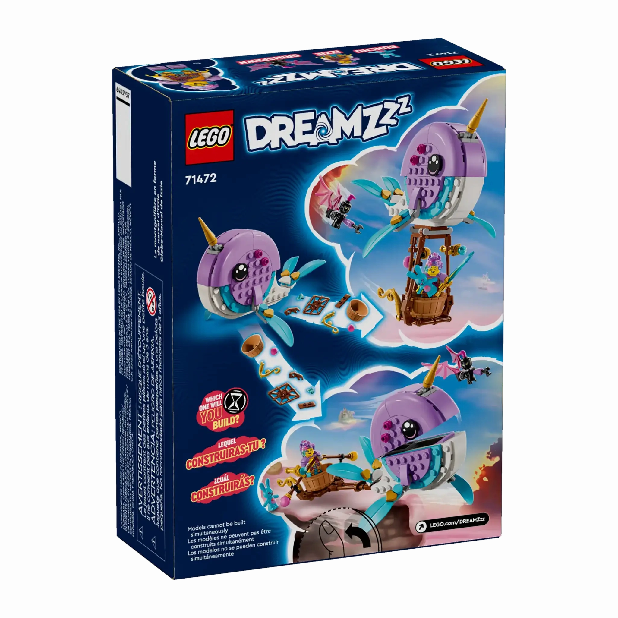 LEGO DREAMZZZ 71472 Izzie's Narwhal Hot-Air Balloon