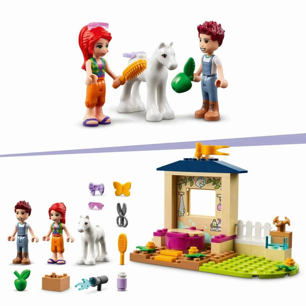 LEGO FRIENDS 41696 Pony-Washing Stable Horse Toy Set
