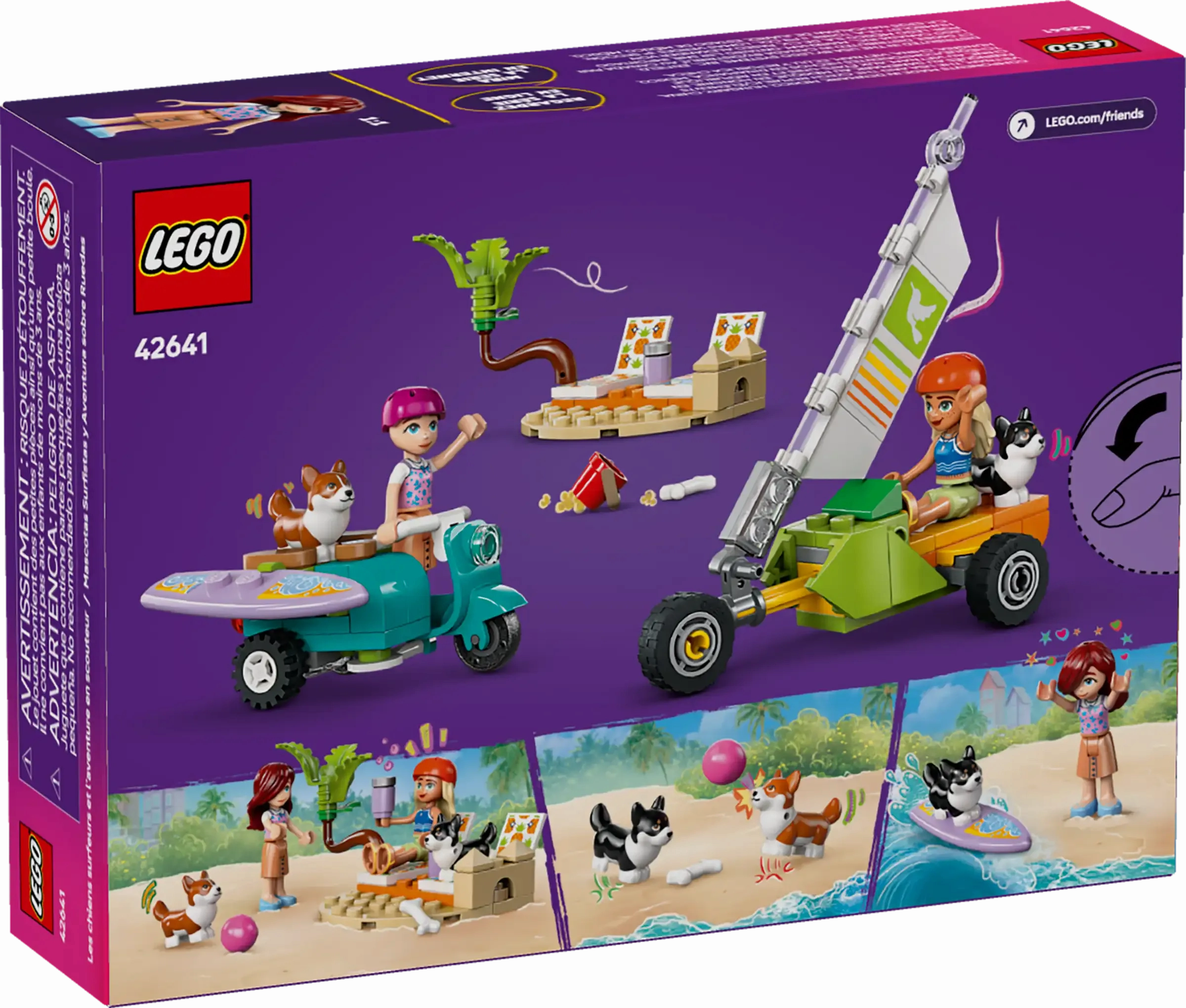 LEGO FRIENDS 42641 Surfing Dogs and Scooter Adventure
